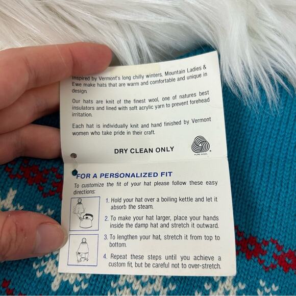 NWT Deadstock Vintage Mountain Ladies & Ewe Winter Knit Hat - Picture 7 of 9
